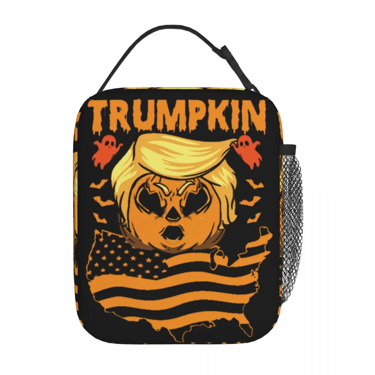 

Trumpkin Merch Insulated Lunch Bag For Travel Halloween Horror Food Container Leakproof Thermal Cooler Lunch Box