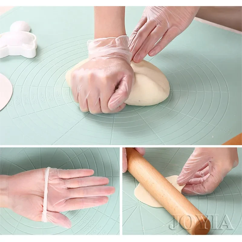 Disposable Gloves Vinyl 100 50 20 Clear Powder Free Latex-Free Translucent PVC Gloves Household Kitchen Food Handling S M L