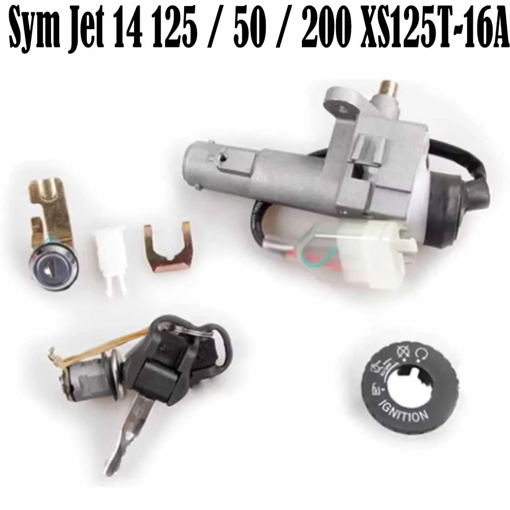 

Motorcycle Electric Door Lock Set Lock Key Ignition Switch Lock For Sym Jet 14 125 / 50 / 200 XS125T-16A