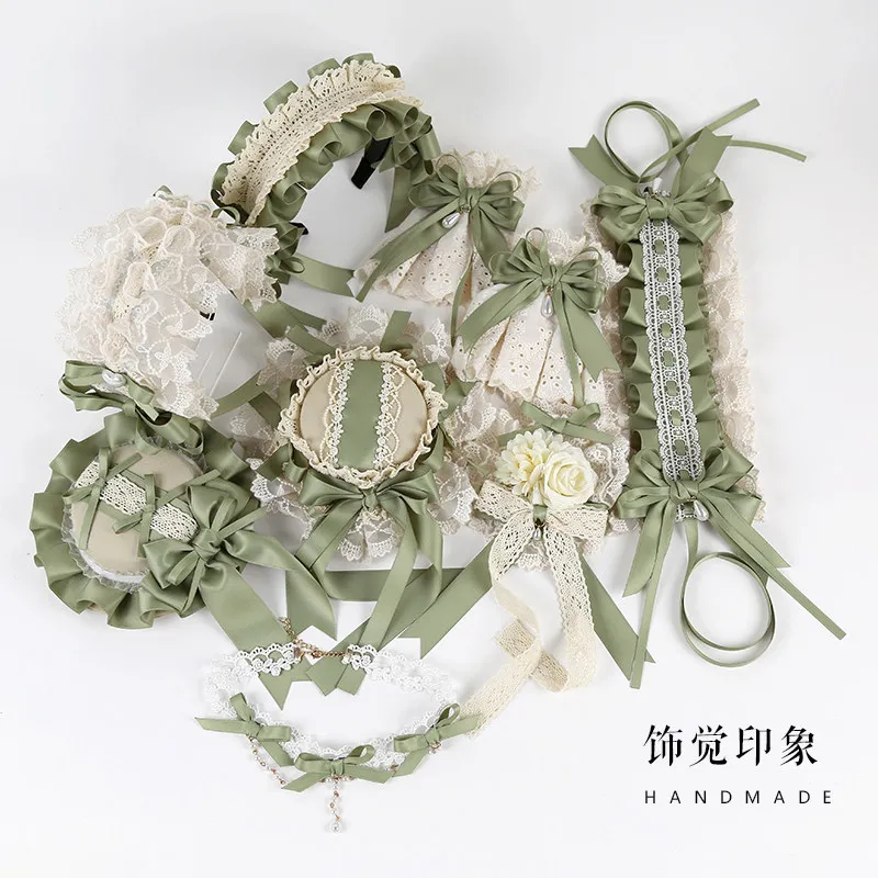 Sweet Girl Mori Pastoral Lolita Small Thing Lolita Headdress Headband Top Hat Headband Hair Accessories
