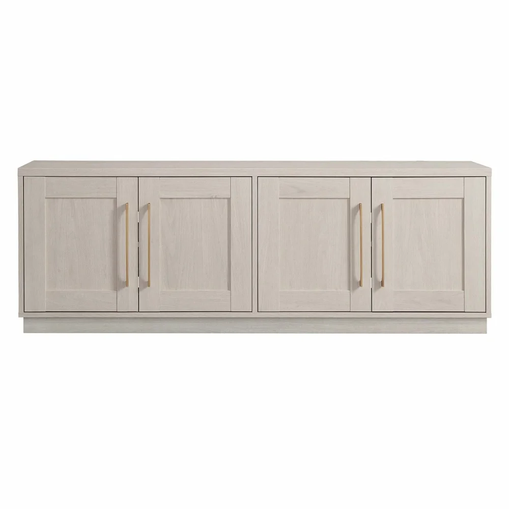 Modern Rectangular TV Stand TVs up to 75 inches with Cable Management Adjustable Shelves Two Cabinets Easy Assembly