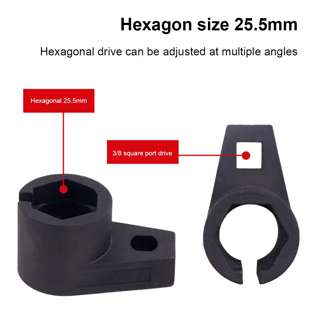 7/8 Inch/22mm Offset Oxygen Sensor Socket Wrench 3/8inch Drive O2 Remover Installer Tool Oxygen Sensor Offset Puller for Car