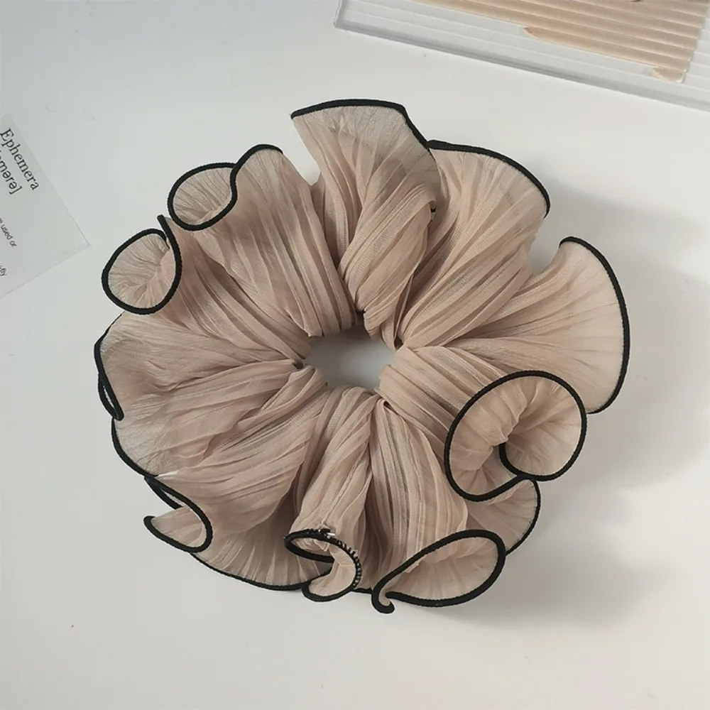 Rimpel Chiffon Haar Scrunchies Paardenstaart Houder Koreaanse Stijl Overdreven Haarband Haartouw Haaraccessoires Dikke Darm