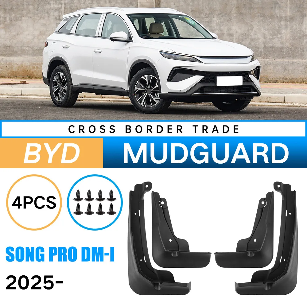 

Car Auto Mud Flaps Splash Guards Fender Mudguard for BYD Song Pro DM-i 2025 Anti Sand Anti Gravel Road Defender