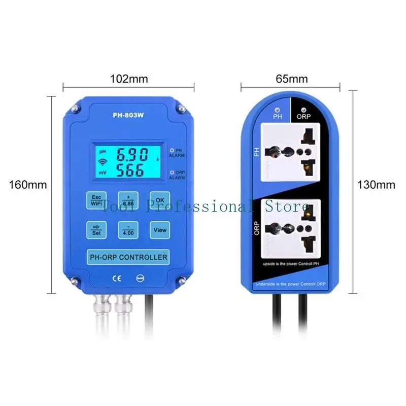 57QF 2-in-1 ORP جهاز التحكم في الأكسدة والاختزال لمختبرات التحليل المائي لحوض السمك