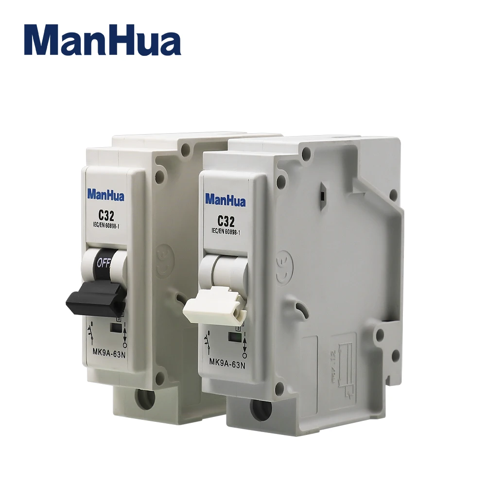 ManHua MK9A-63N 6kA C32 1P -40℃~+85℃ Single Phase Motor Protection Overload Protection Miniature Circuit Breaker