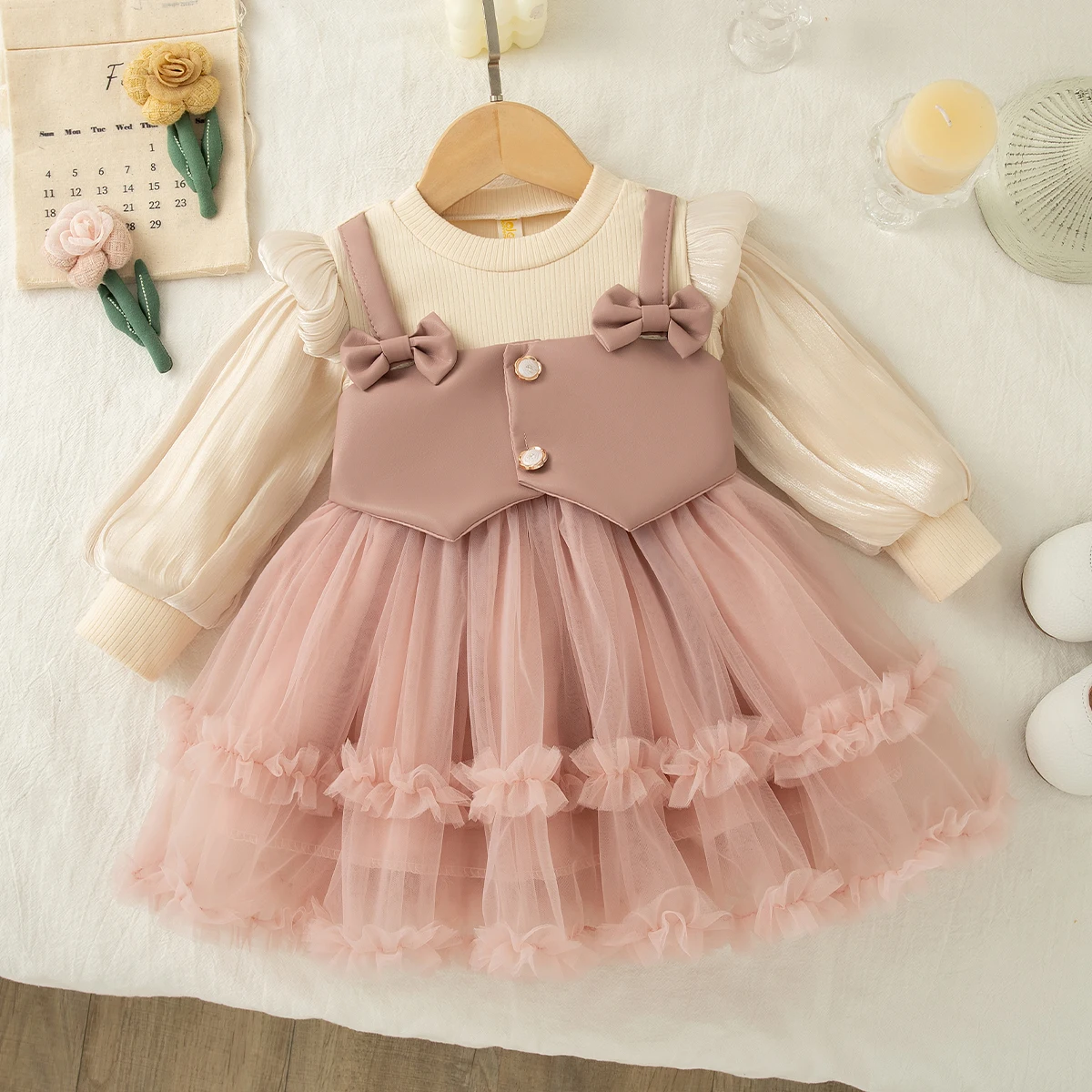 cotton infant dresses Unicorn Baby Body Dress | Oeko-Tex Baby Girl Gift The ivory Venice lace accent along the neck and cuffs adds a special detail that is not found in most newborn baby outfits Hudson Baby Cotton Dresses, Fall