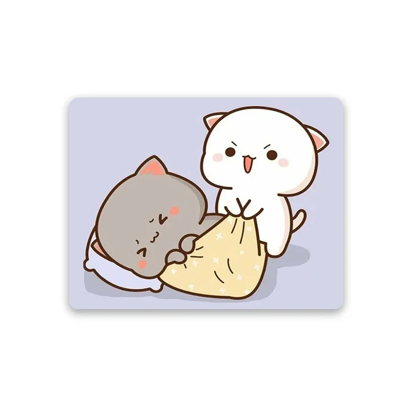 1pc Anime Small Mouse Pad Peach Mochi Cat Cartoon Gamer Gaming Keyboard Mat Kawaii Cushion Non-Slip Laptops Desk Protector Rug