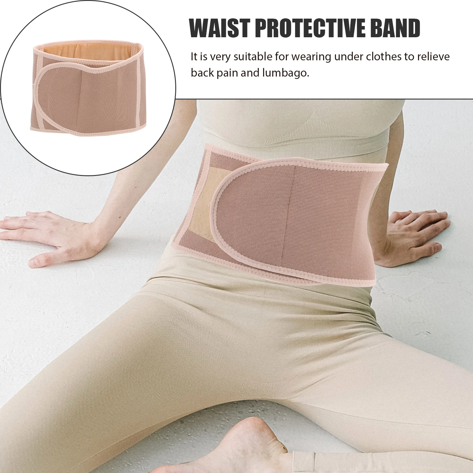 

Warm Fleece Waist Support Belt For Back Pain Relief Lumbar Protection Winter Outdoor Use Health Care Waistband