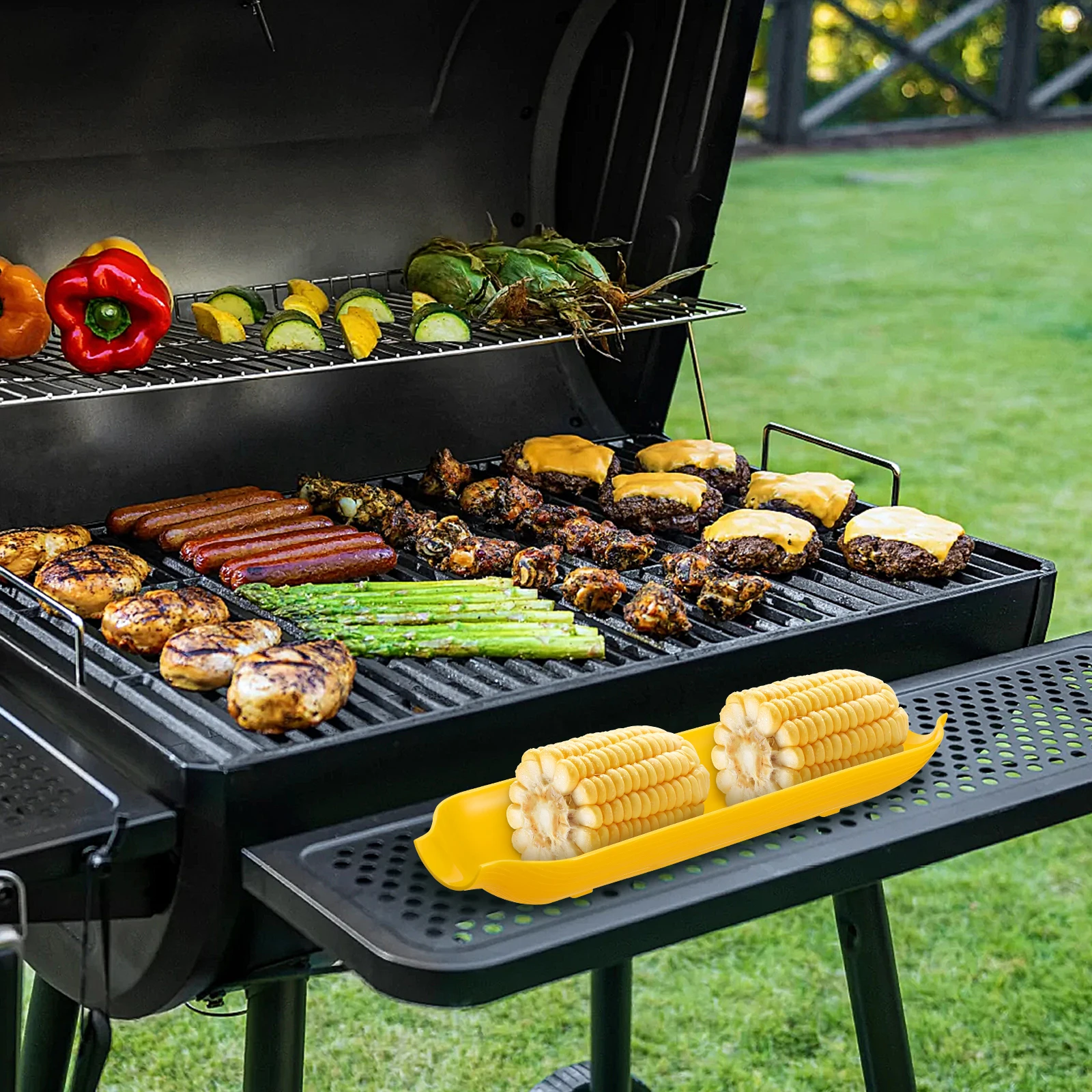 

4Pcs Plastic Corn Dish Lovely Corn Modeling Tray for Appetizer Snack Fruit Serving Ideal Party Wedding Dinner Table Decor