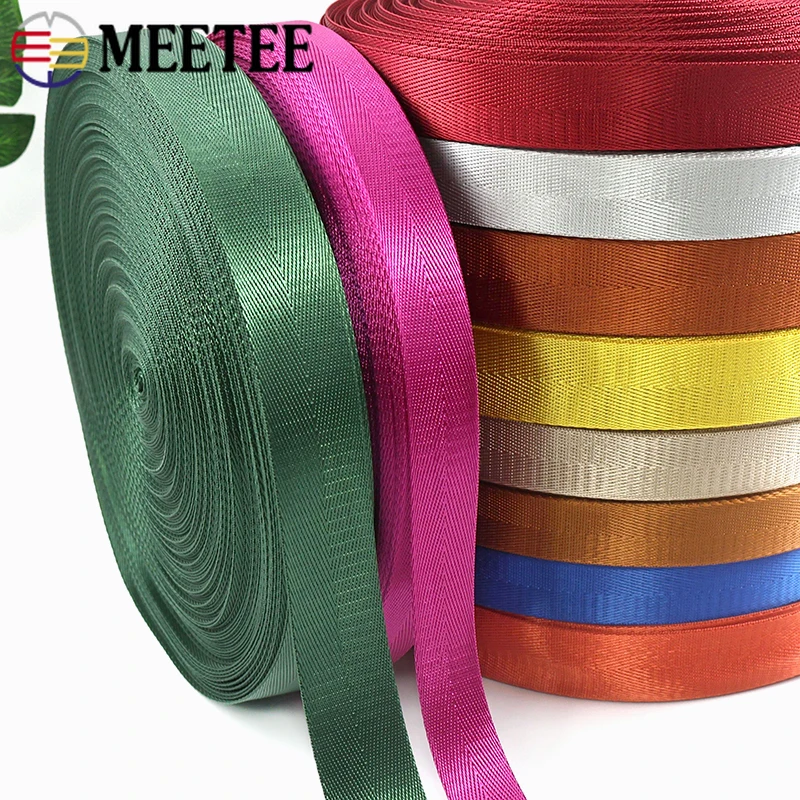 

1Roll=42M 20-50mm Nylon Webbing Tape for Bag Sewing Bias Binding Strap Safety Straps Belt Decorative Ribbon DIY Bags Accessories