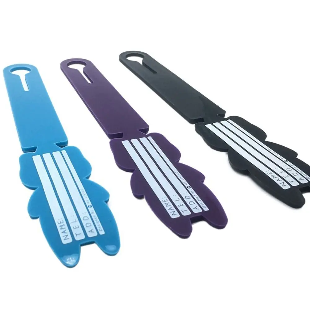 ポータブル漫画旅行荷物タグハンドバッグラベルレター搭乗券手荷物名札 PVC トラベルアクセサリー子供