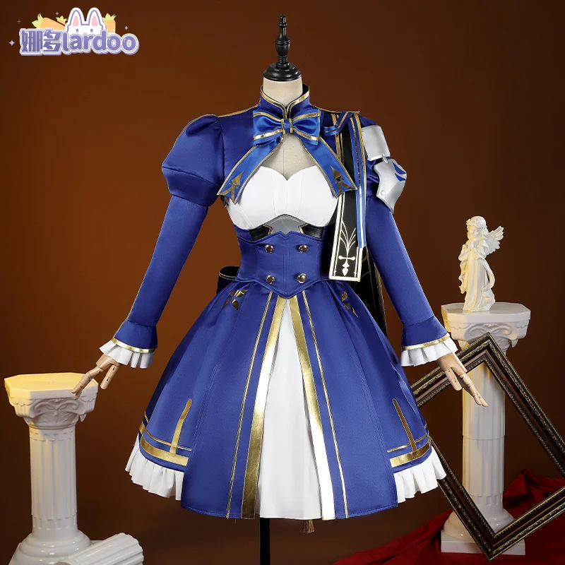 

Honkai Star Rail Fate Saber Cosplay Costume Blue Dress Uniform Outfit Halloween Party for Women Girls Carnival Props