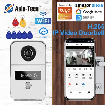 Tuya 1080P 2.4G Wifi Video Doorbell Intercom Night Vision Camera Door Phone Support Remote Lock Unlock with RJ45 POE Connection