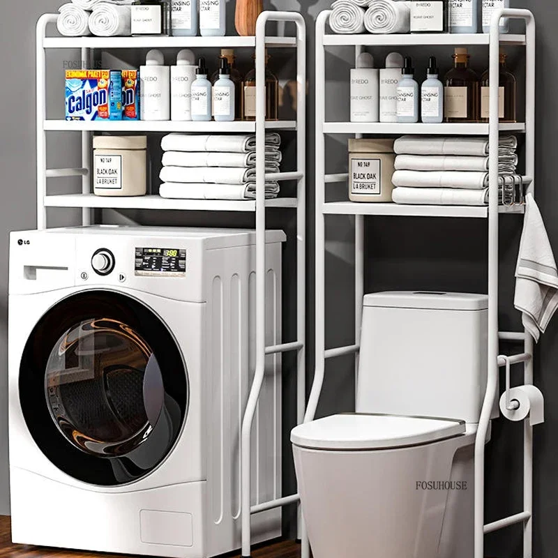 

Luxury Household Laundry Storage Rack Toilet Roller Wave Wheel Washing Machine Rack Landing Above The Balcony Bathroom Holder