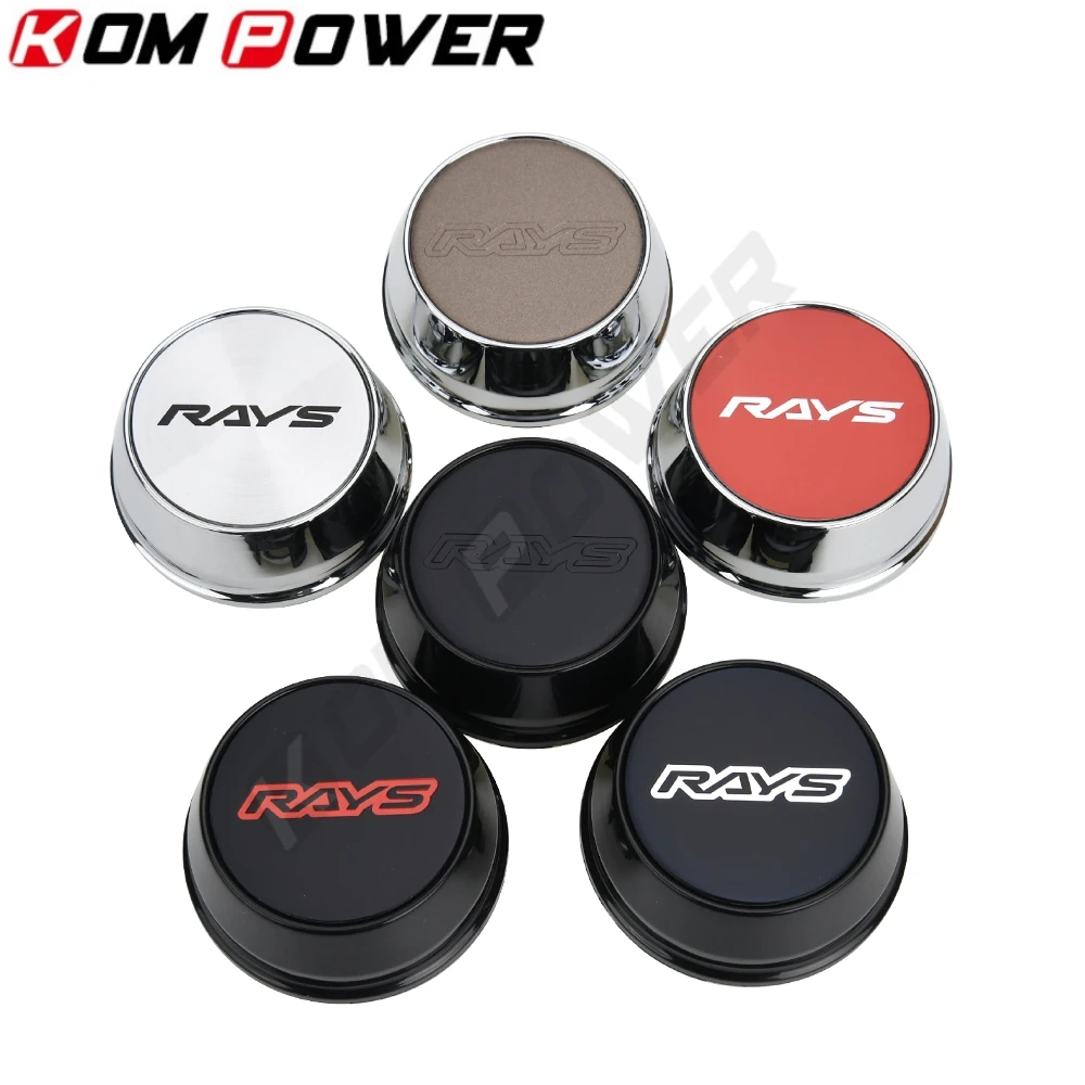 4PCS OD 66MM / ID 61MM Cap Sport Rim VOLK RAYS Emblem Wheel Centre Cap Wheel Cover Hub Caps