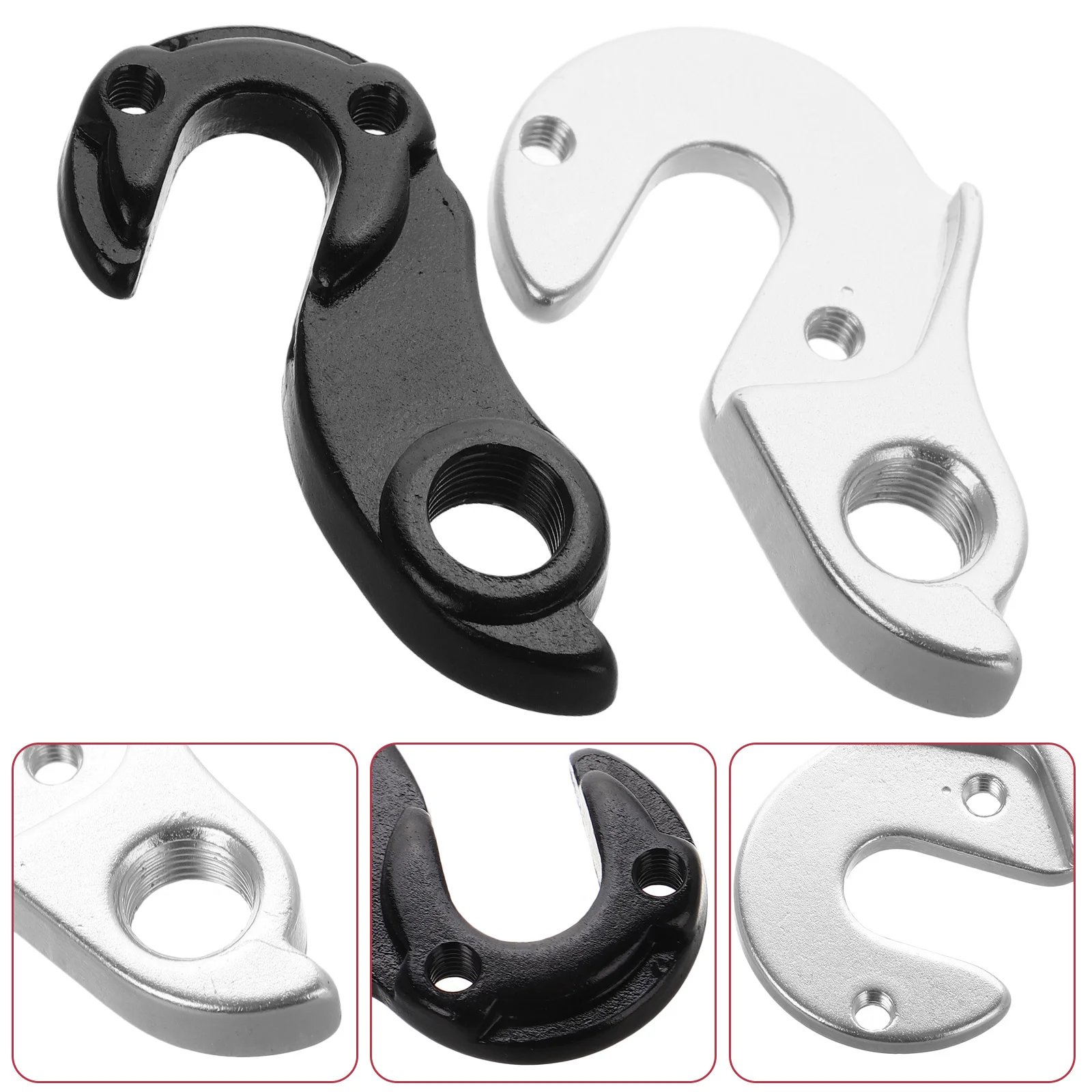 

2Pcs Bike Frame Tail Hook Metal Rear Derailleur Hanger Practical Cycling Accessory Durable Gear Bike Rear Derailleur Hanger