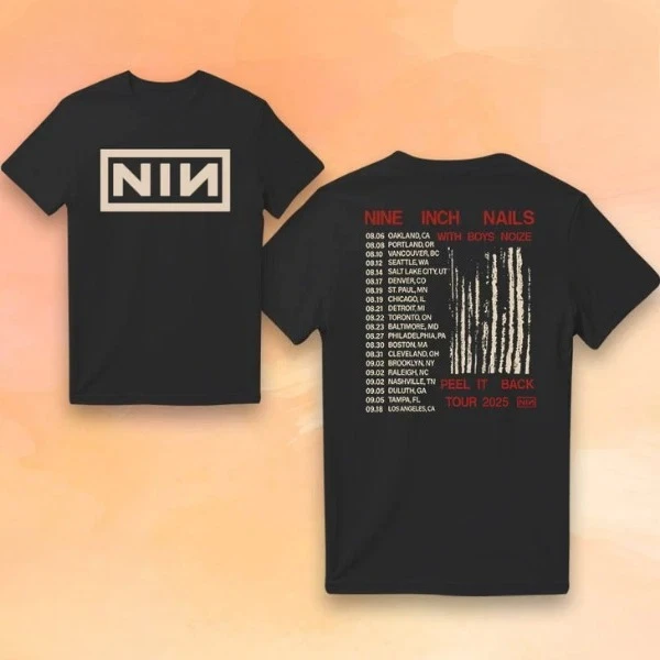 

Рубашка Nine Inch Nails Peel It Back Tour 2025, ограниченная серия, подарок фанату, элитная роскошь для мужчин и женщин, топ Y2k