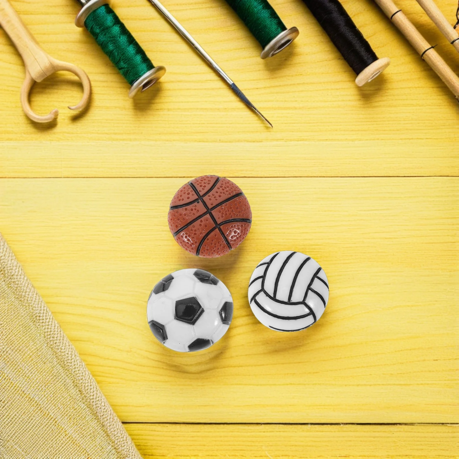 

40pcs Sports Resin Charms Flatback Mini Ball Themes For Diy Jewelry Craft Making Birthday Party Favor Bulk Loose Beads