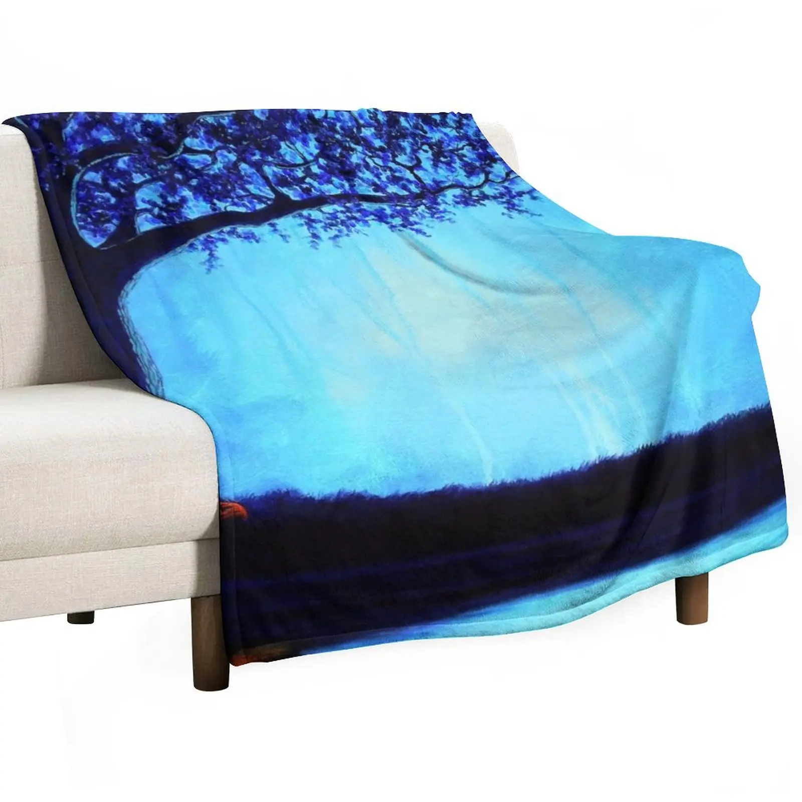 Blue Monk Throw Blanket Winter beds Decorative Sofas Blankets