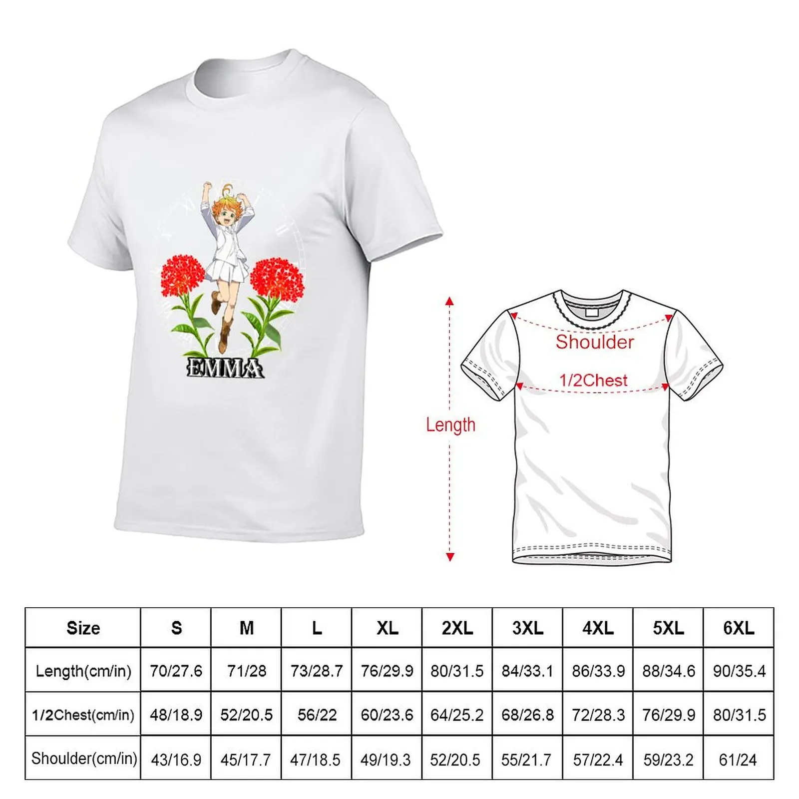 تي شيرت نيفرلاند إيما الموعود تي شيرت رجالي قطني برسوم جرافيك تي شيرت