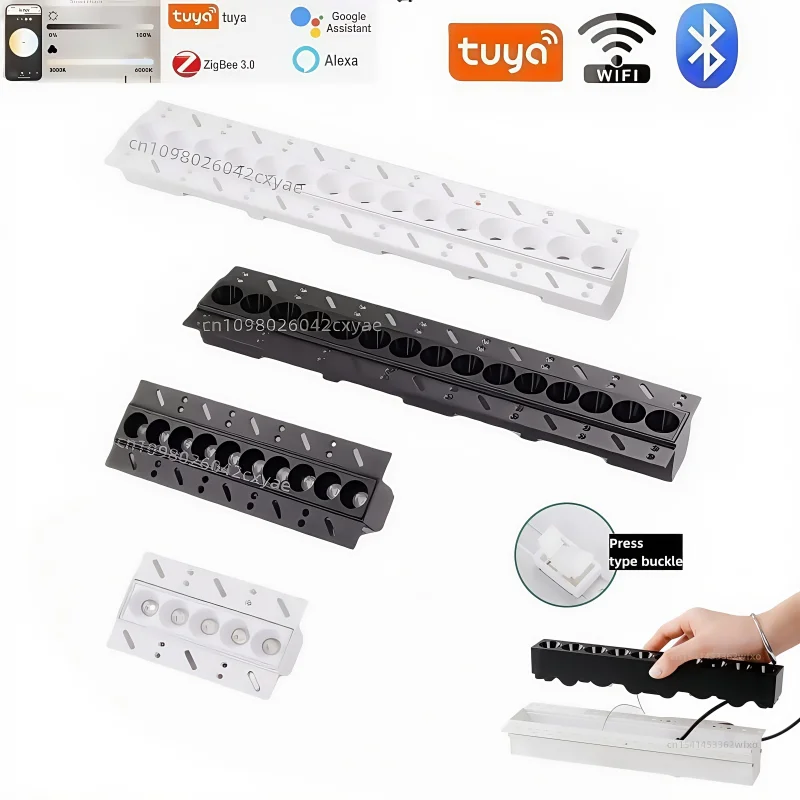 

Tuya Smart DALI downlights, LED spotlights, 10W, 20W, 30W dimmable Zigbee line lights, COB ceiling lights, indoor lighting bulb