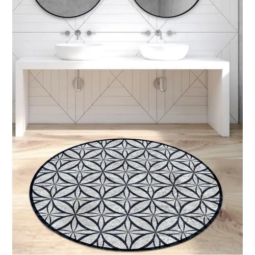 Ardizayn Cosmo - Blue, 100x100 cm. Anti-Slip, Not Peel Leather Outsole Round Bath Mat, Rug