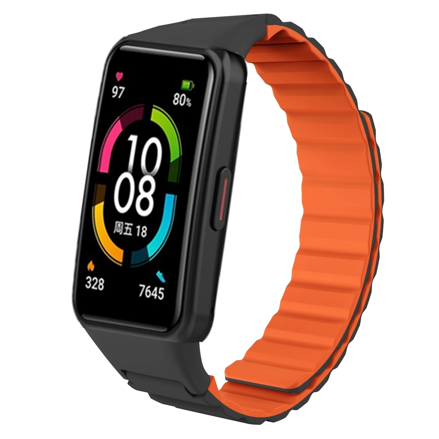 Магнитный силиконовый ремешок для часов Huawei, магнитный браслет для Huawei band 6, ремешок для Honor band 6, браслет correa