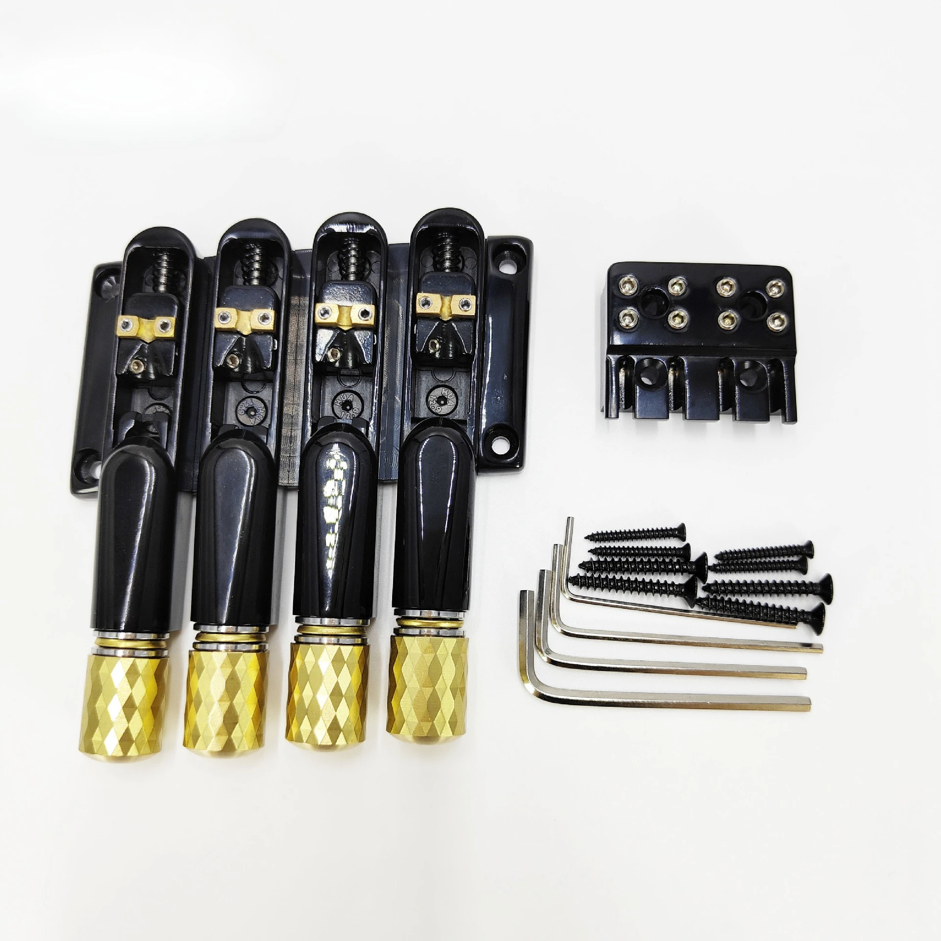 Top Selling Headless Bass Bridge Tailpiece 4-string Upper and Lower Bridge and Complete Set