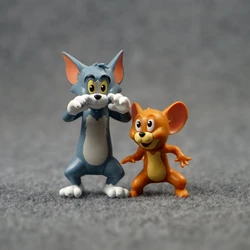 Anime Toms and Jerrys Action Figures Classic Cartoon Cat Mouse Model Toys Cute Desktop Ornaments Collectible Toy Children's Gift