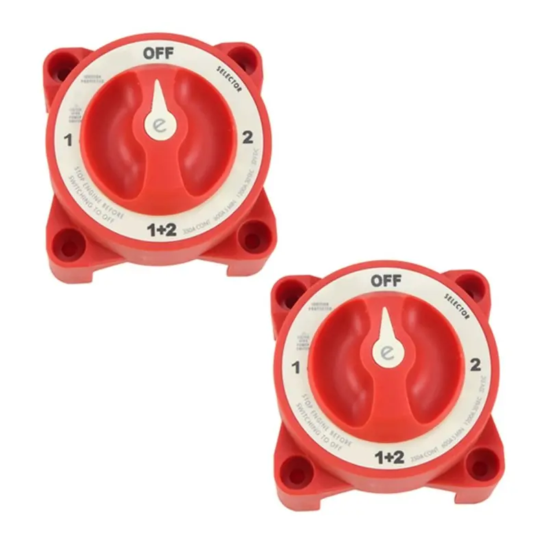 A85E-DC 32V 350A 2Pcs For Marine Boat Battery Switch 4-Position Disconnect Selector Switch Battery
