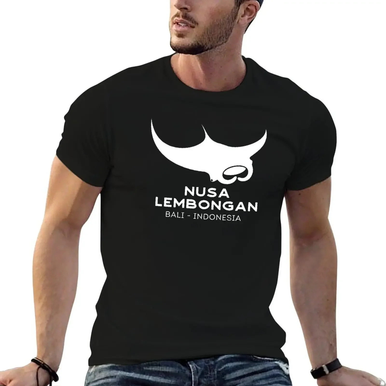Nusa Lembongan Bali Manta Ray Футболка с рисунком Мужские футболки Nusa Lembongan Bali Manta Ray Футболка с рисунком Мужские футболки