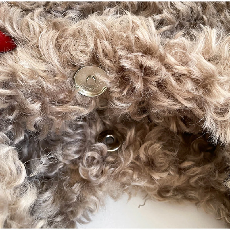 Flauschige, lockige Kunstfell-Hobo-Schultertasche, Plüsch-Halbmond-Unterarmtasche, weiche Teddy-Fuzzy-Halbmond-Handtasche, warme Winter-Handtasche für Damen – Detail 3