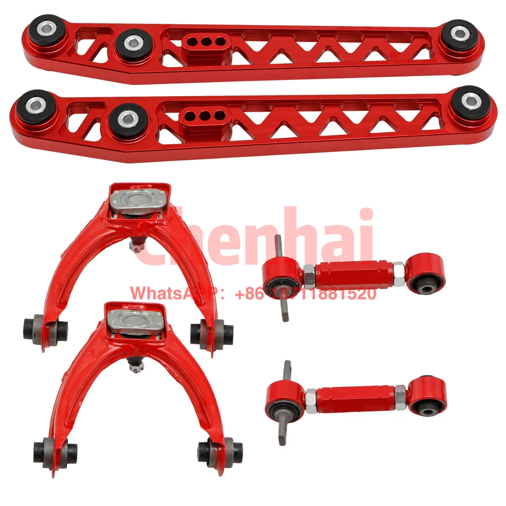 Adjustable Front Upper Control Arms + Rear Camber Kit For  1996-2000