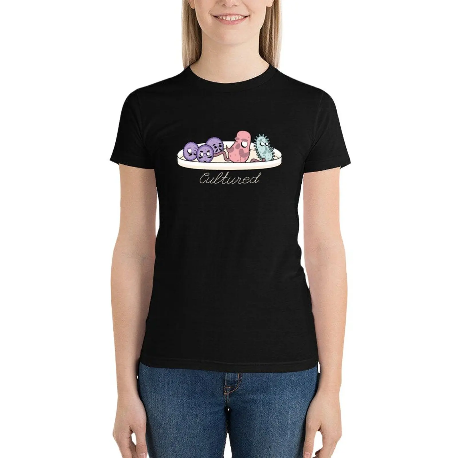 Gentlemen Microbes T-Shirt tops female Women clothing