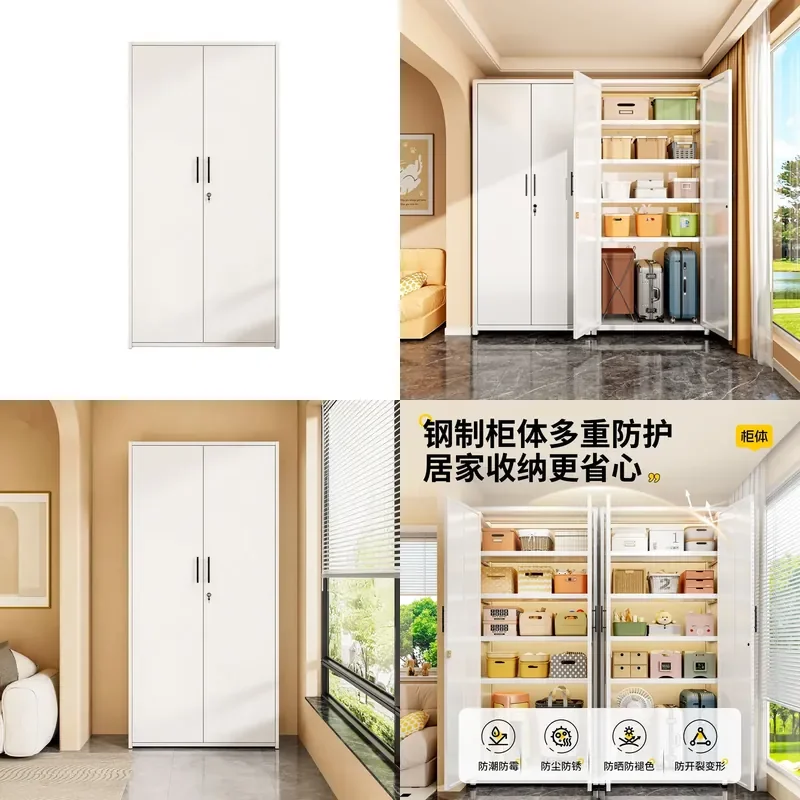 Waterproof Steel Balcony Storage Cabinet Sunproof Iron Luggage Locker Large Capacity Outdoor Sundries Organizer