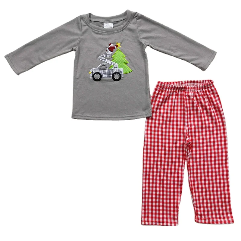

Baby Boy Christmas Santa Trees Long Sleeve Suit Polka Red Pants for Girl Kid Fall Clothing Outfits