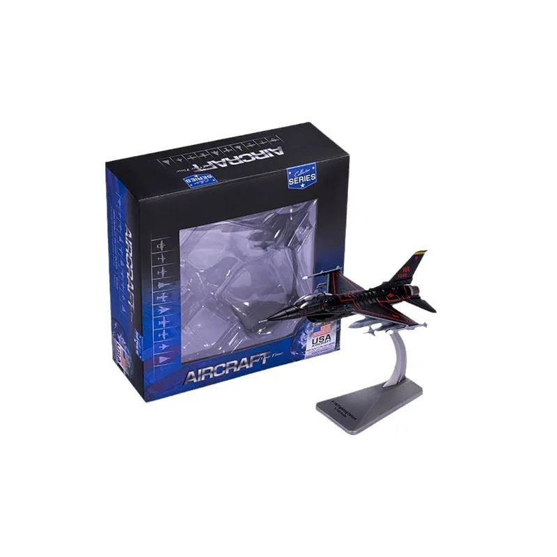 1:100 F16 Thunderbird Alloy Die-cast Airplane Model Collectible Miniature Airplane Model Toys Holiday Gift Decoration