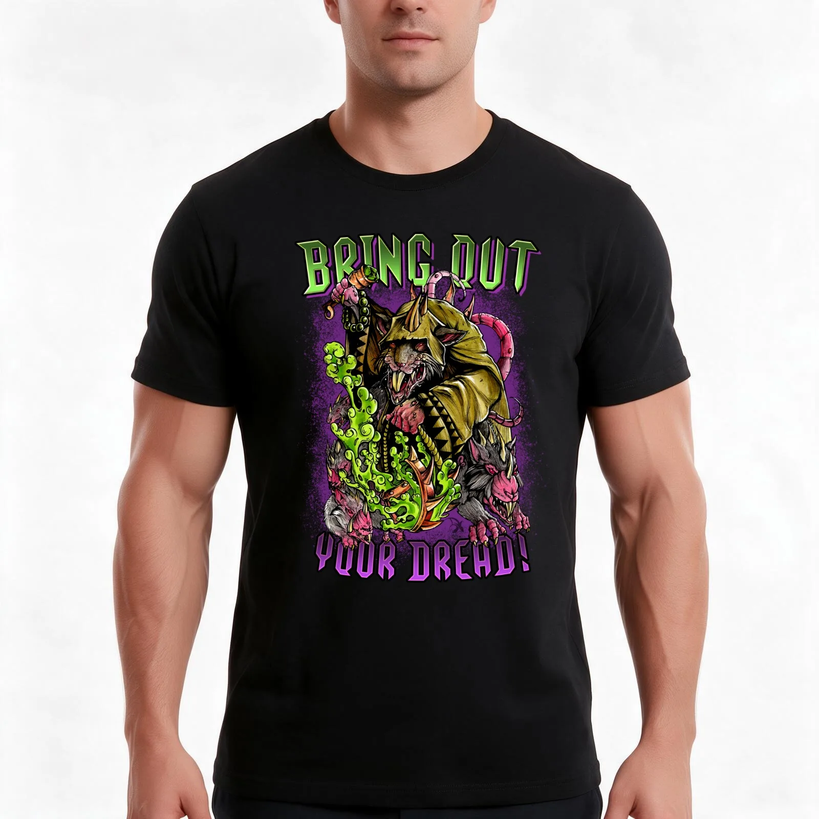 Dread Monk T-Shirt, Summer Casual Cotton Tee, Oversized Streetwear Tops, Vintage Graphic Print, Loose Fit Short Sleeve