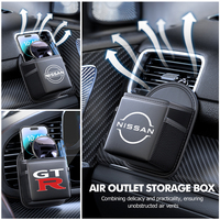 Car Air Vent Outlet Organizer Storage Bag Phone Case Box Holder Pocket For Nissan Qashqai Juke Sentra Altima Versa Maxima Almera