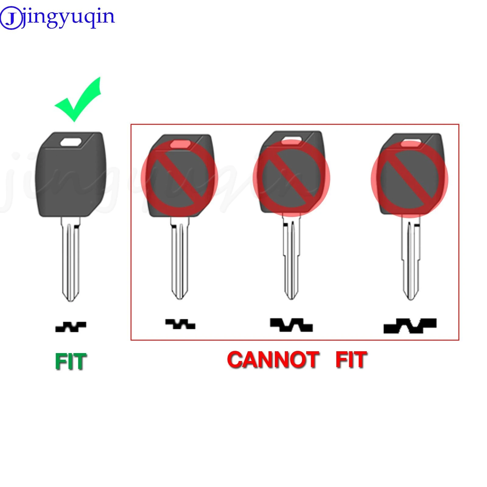 jingyuqin No Battery Holder Car Key Shell For Hyundai Elantra Santa FE Atos Trajet Remote Alarm Modified Flip Key Case