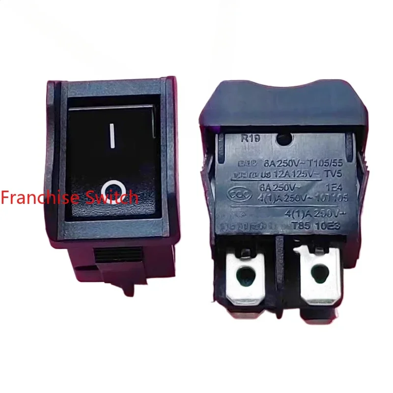 

10PCS R19 R9D2 black 4 feet 2 gears with anti-error baffle Ship type rocker switch 15X21 spot