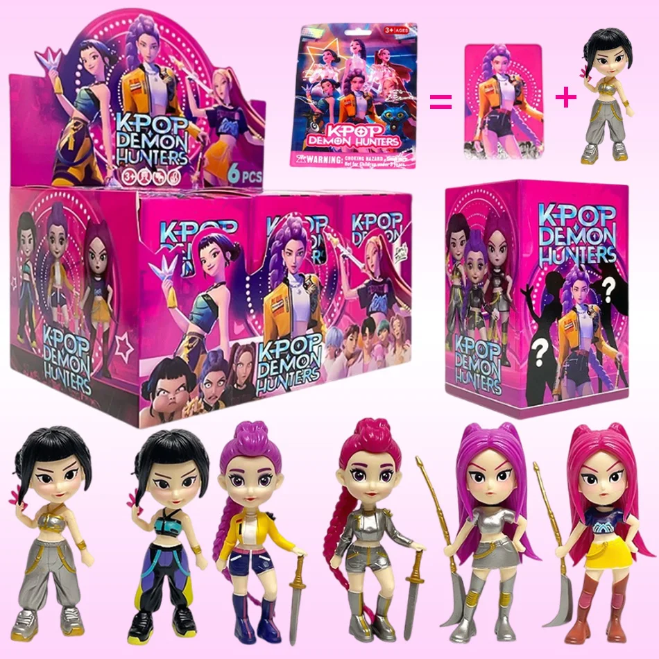 Nouvelles figurines d'action en PVC de 10 cm, 6 pièces, boîte mystère aléatoire, Anime K-Pop D-emon H-unters Girl Group RUMI MIRA ZOEY, modèles de jouets, ornements, cadeaux