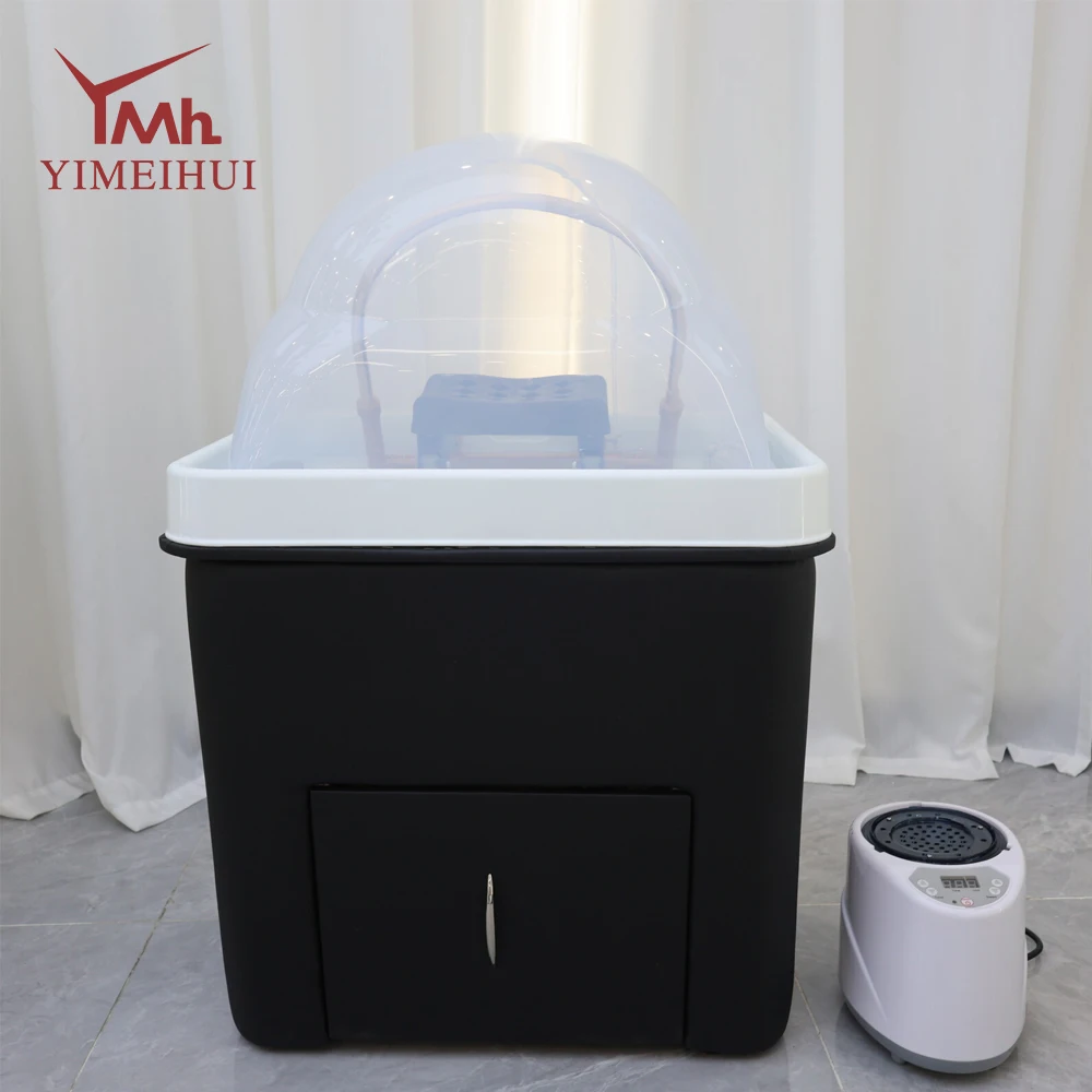 Portable Head Spa Shampoo Bowl with Steam Water Circulation Hair Wash Sink Chair for Salon and Home