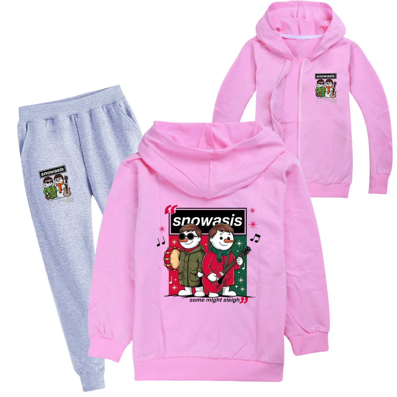 Забавный снегоход Some Might Sleigh, детская куртка на молнии с длинными рукавами, хлопковый свитшот, теплое осеннее пальто для мальчиков и девочек 5-14 лет