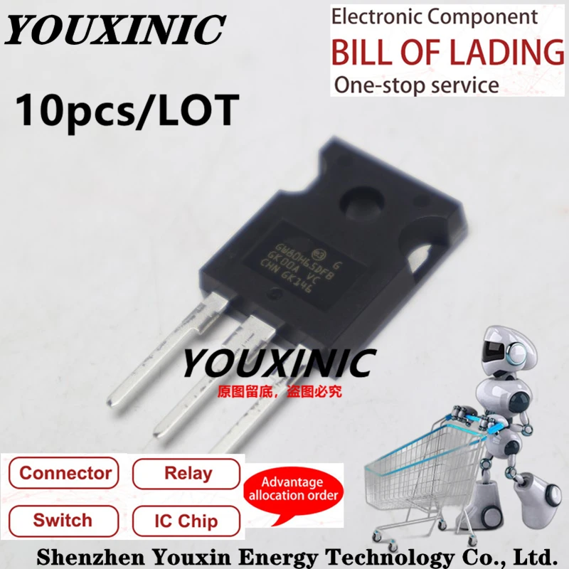 YOUXINIC 2021+ 10 PCS 100% New Imported Original  STGW80H65DFB GW80H65DFB TO-247 IGBT Insulated Gate Dipolar Transistor 650V 85A