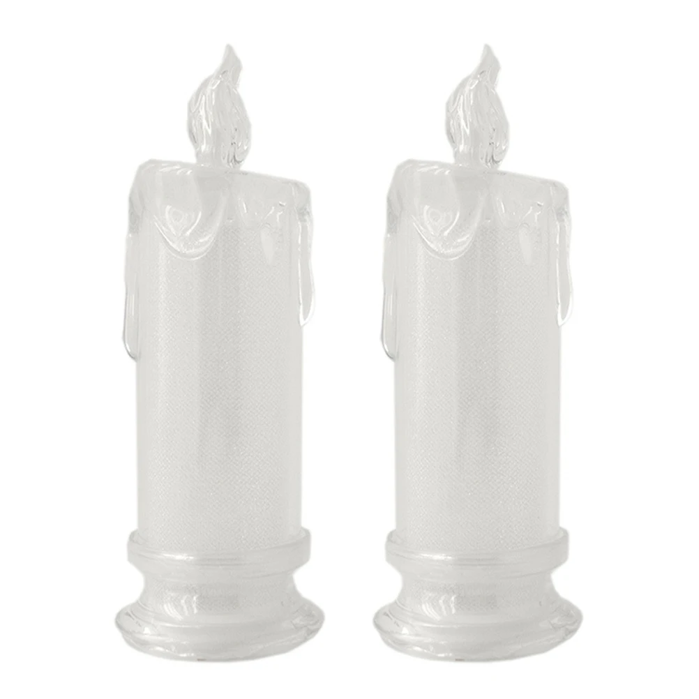 

2Pcs Simulation C Night Light Flameless Lamp Desk Decor Child Bedroom Romantic Gift Christmas Birthday Wedding