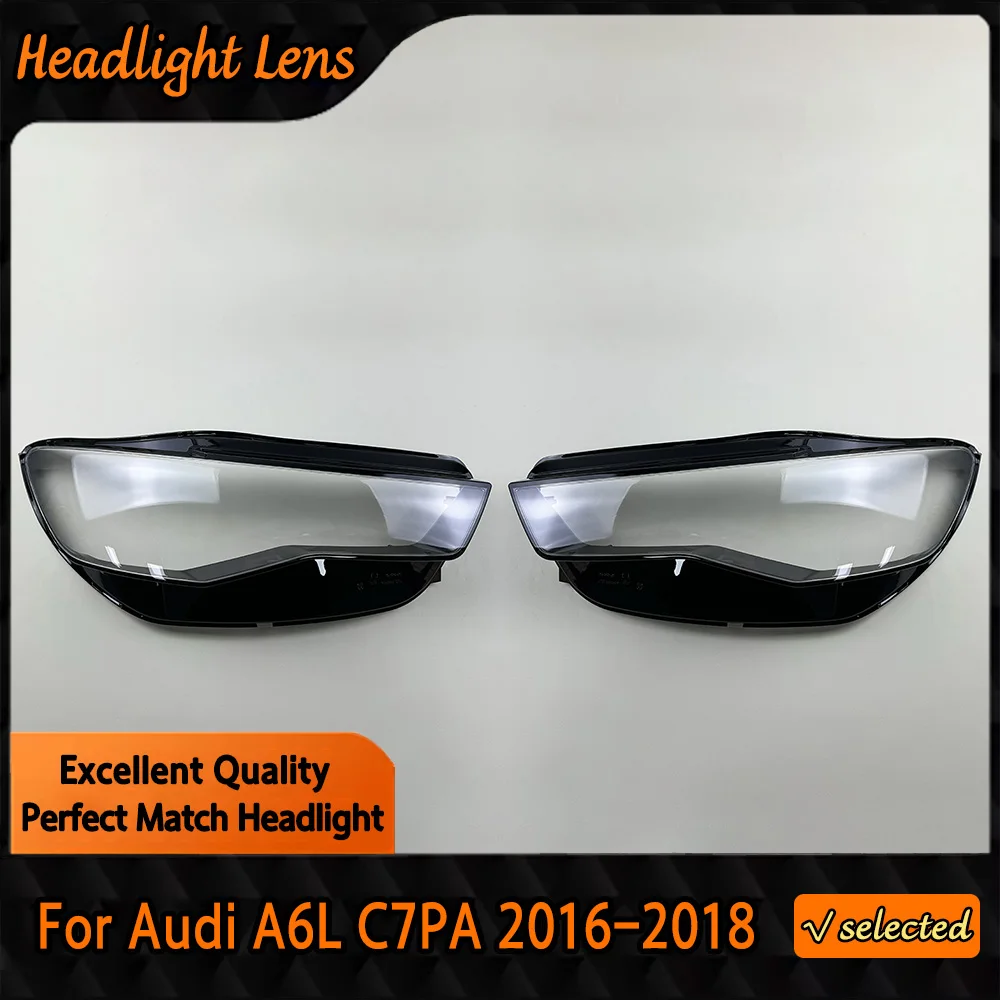 

For Audi A6L C7PA 2016 2017 2018 Transparent Headlight Cover Headlamp Shell Clear Lens Plexiglass Replace Original Lampshade