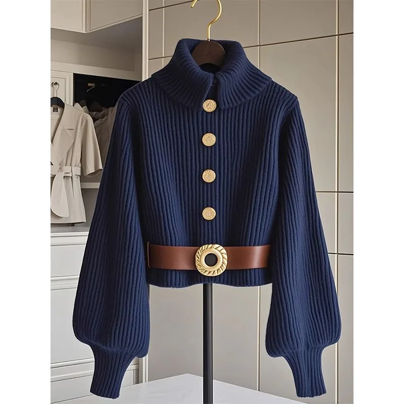 

French Chic Solid Comfortable Soft Wool Warm Knitted Sweaters Autumn Winter New Temperament Fashion Top Pullovers