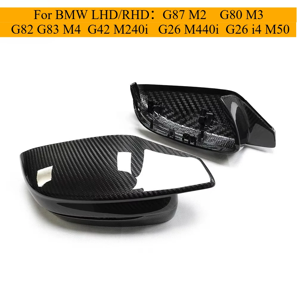 

Dry Carbon Fiber Mirror Cover for BMW G80 G82 G87 M2 G83 M3 M4 G42 M240i M44Oi Rearview Door Mirror Shell Replacement Type